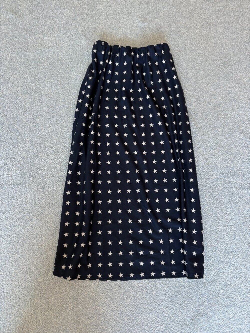 Nasty Gal Navy Blue Star Print Midi Skirt | US Size 8